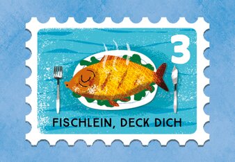 SONNENTOR Gewürzadventkalender - Türchen 3: Eine Illustration zu Svens Fischgewürz | © SONNENTOR