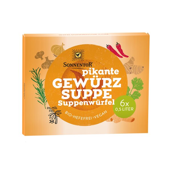 Veganer Suppenwürfel Vogel-Frei bio, 6 Stück